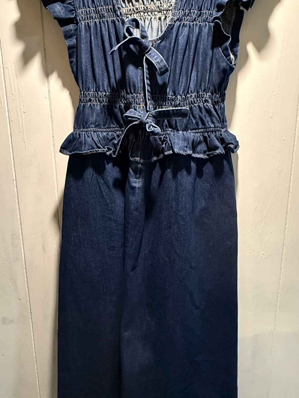 Fate Dark Indigo Denim Midi Dress